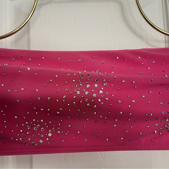 Beach Riot Pink Rhinestone Strapless Bikini Set - Picture 5 of 7